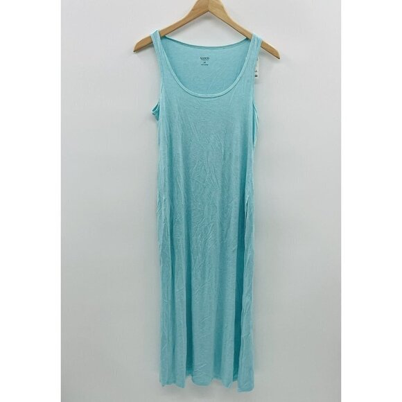 Alfani Womens Size XS Scoop Neck Ultra-Soft Maxi Tank Nightgown in Aqua Reef $55 - Picture 4 of 9